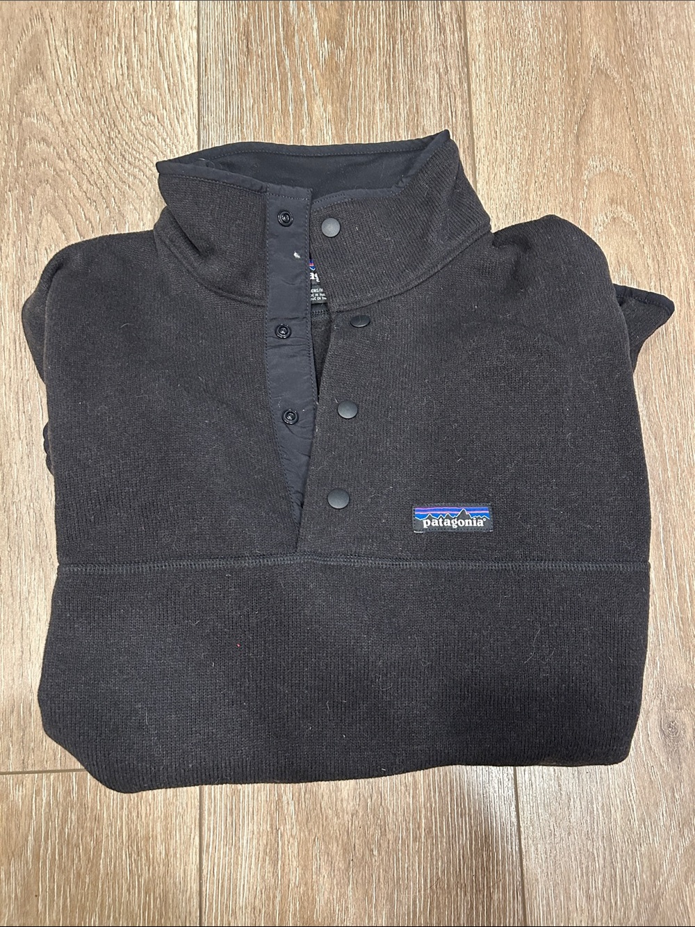 Patagonia Black Snap-Front Fleece Pullover